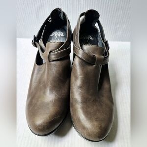 LIKNU Dansko Franka Brown Wedge Heel Clog Woman's Shoes Sz 40 US 9.5 - 10 M